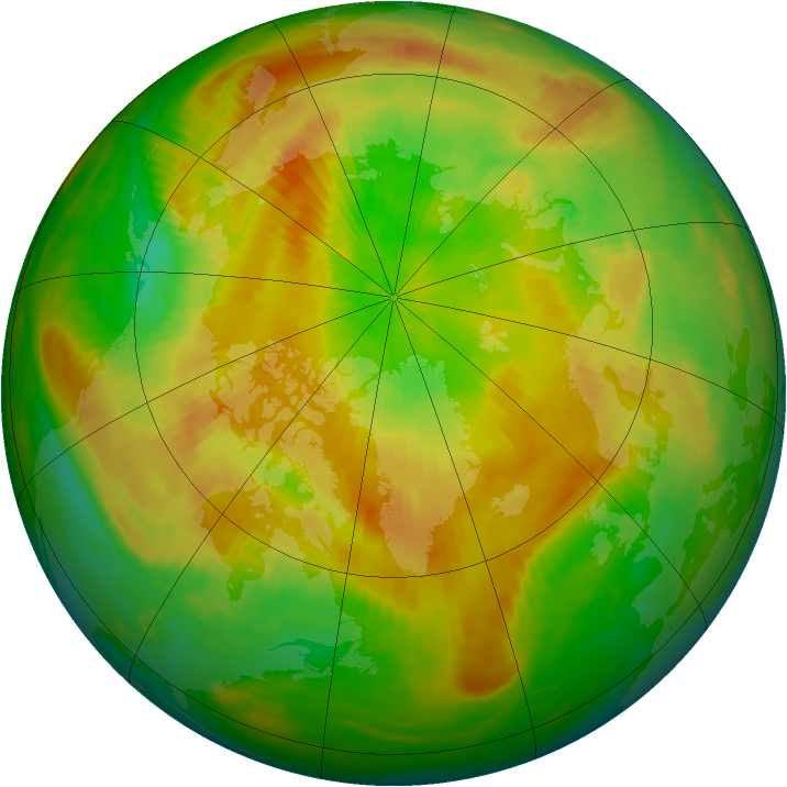 Arctic ozone map for 12 May 1992